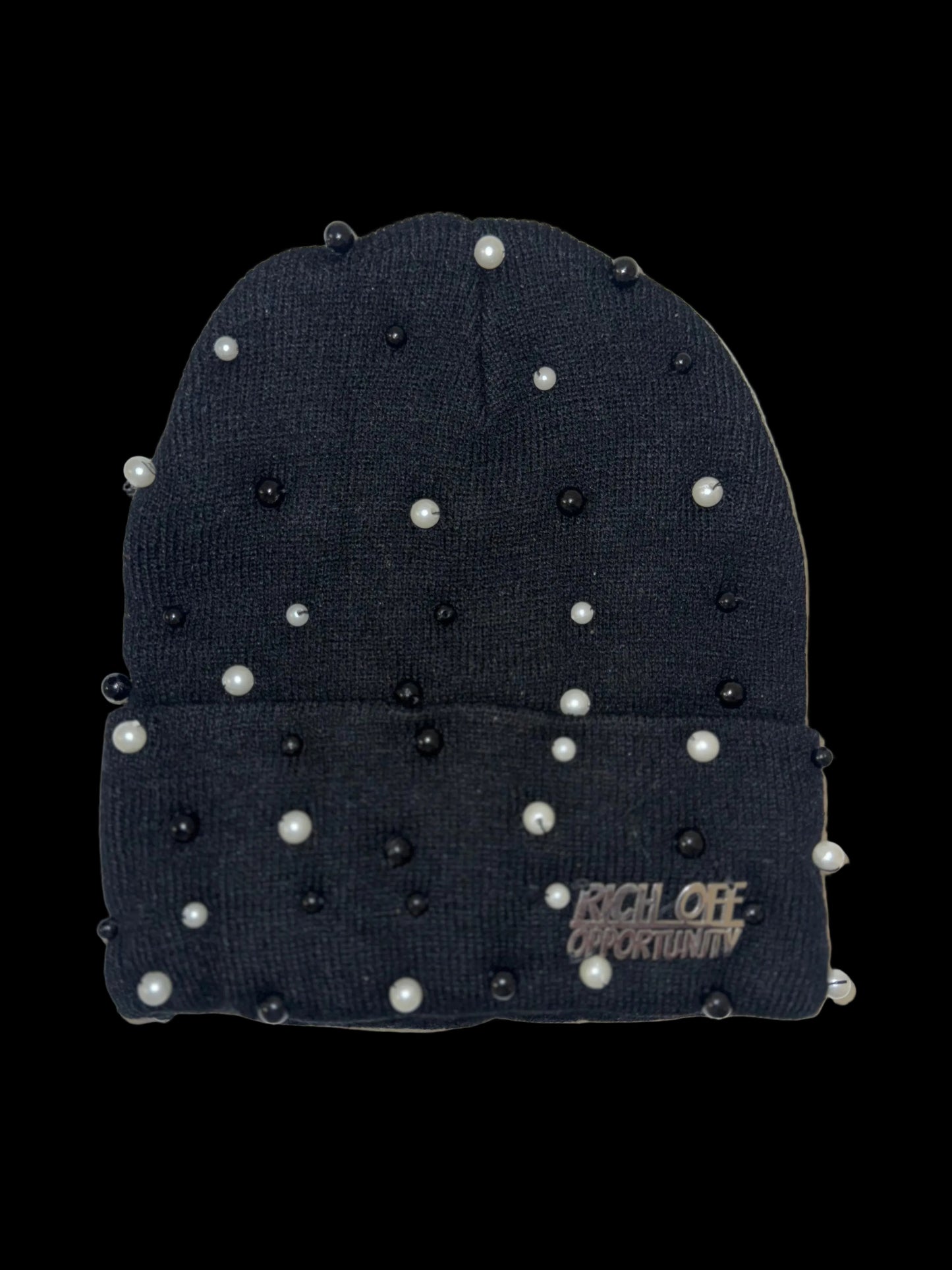 Black ROO Skully with Stones & ROO plated symbol