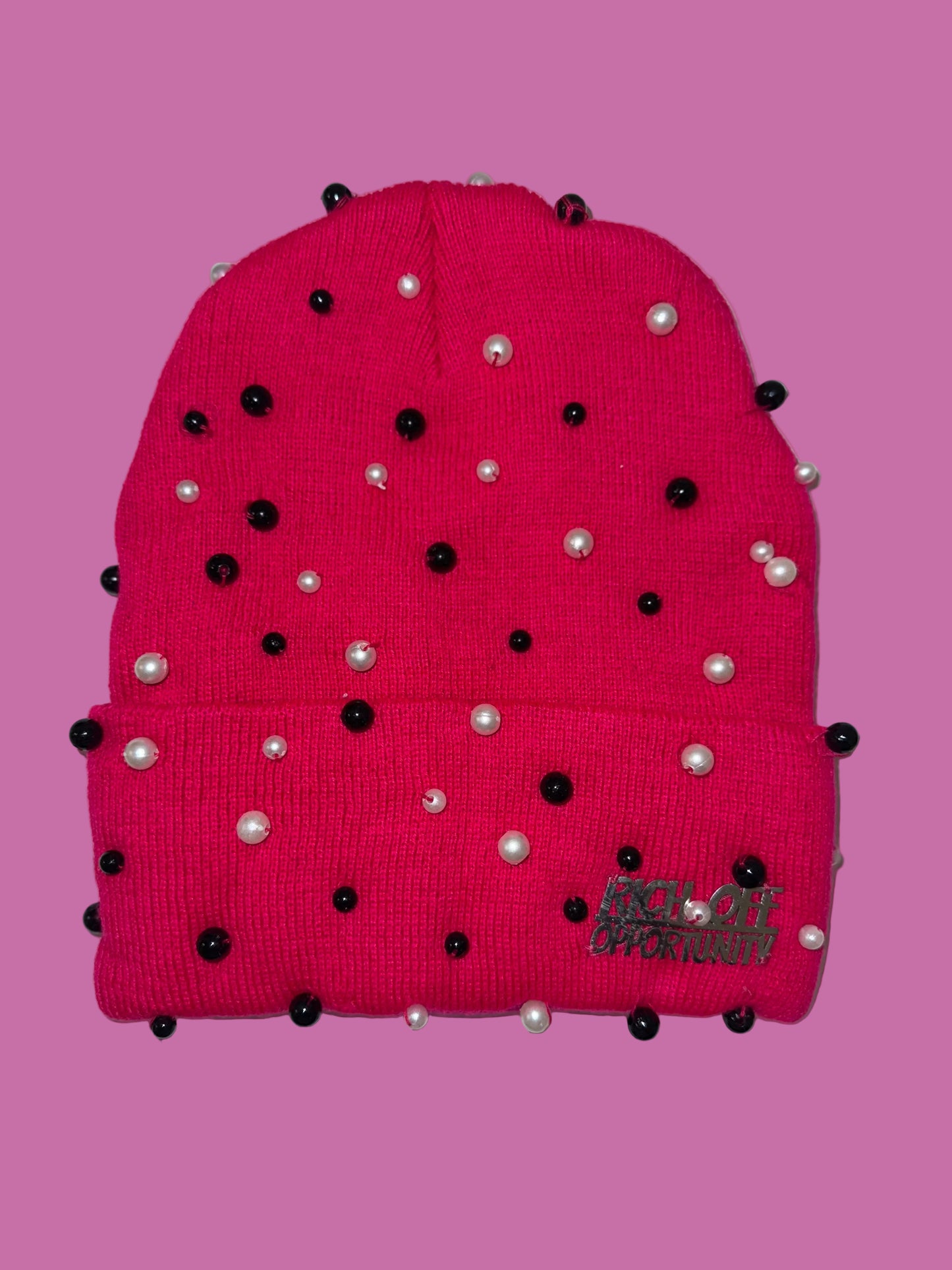 Pink ROO Skully with Stones & ROO plated symbol